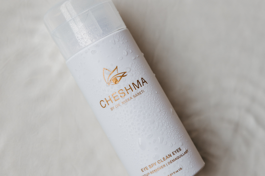 CHESHMA Beauty makeup remover is a clean, eye-safe beauty product formulated in Canada by an optometrist