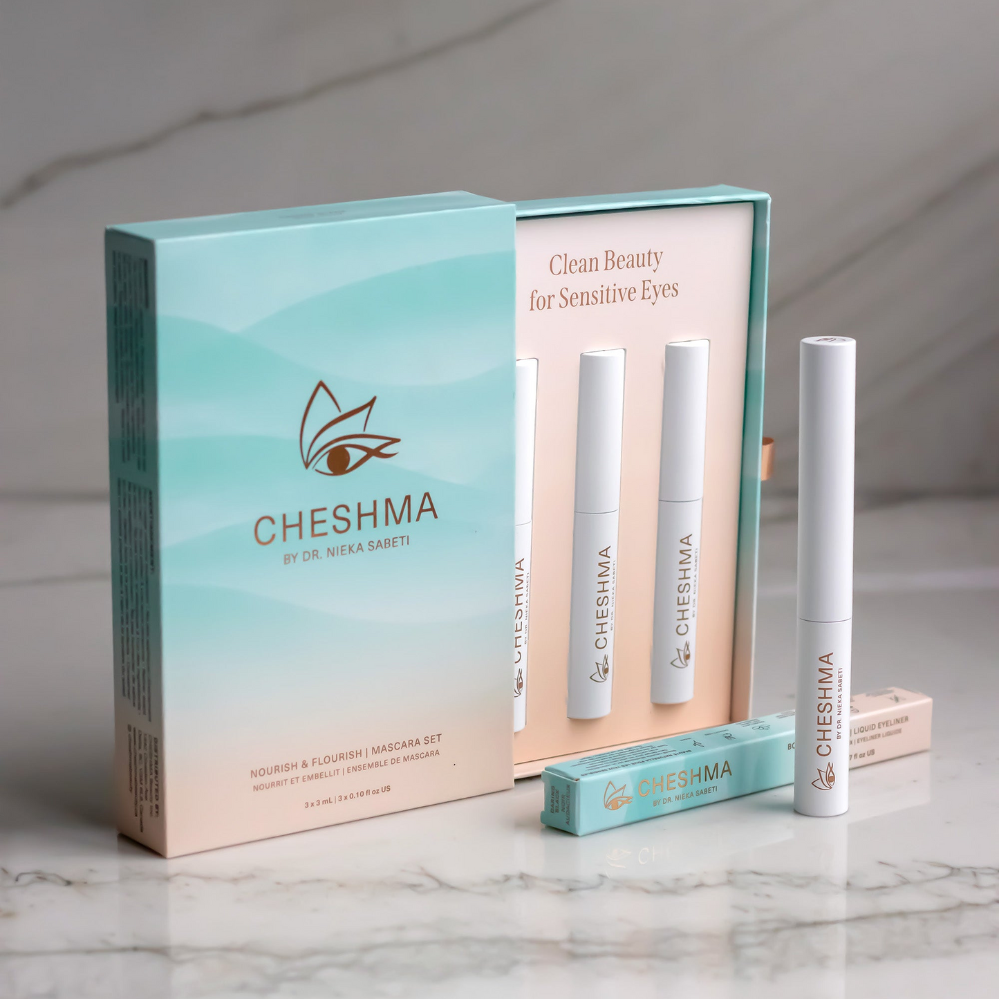 Cheshma mascara set of 3 and eyeliner